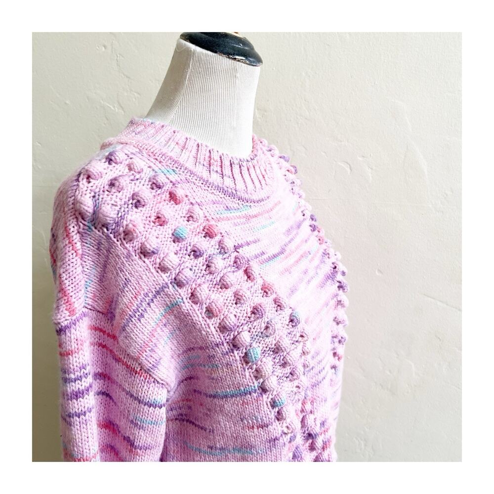 Talbots Space Dye Chunky Knit Sweater Size Small NWT Chevron Stitch Mock Neck - Picture 5 of 11